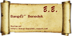 Bangó Benedek névjegykártya